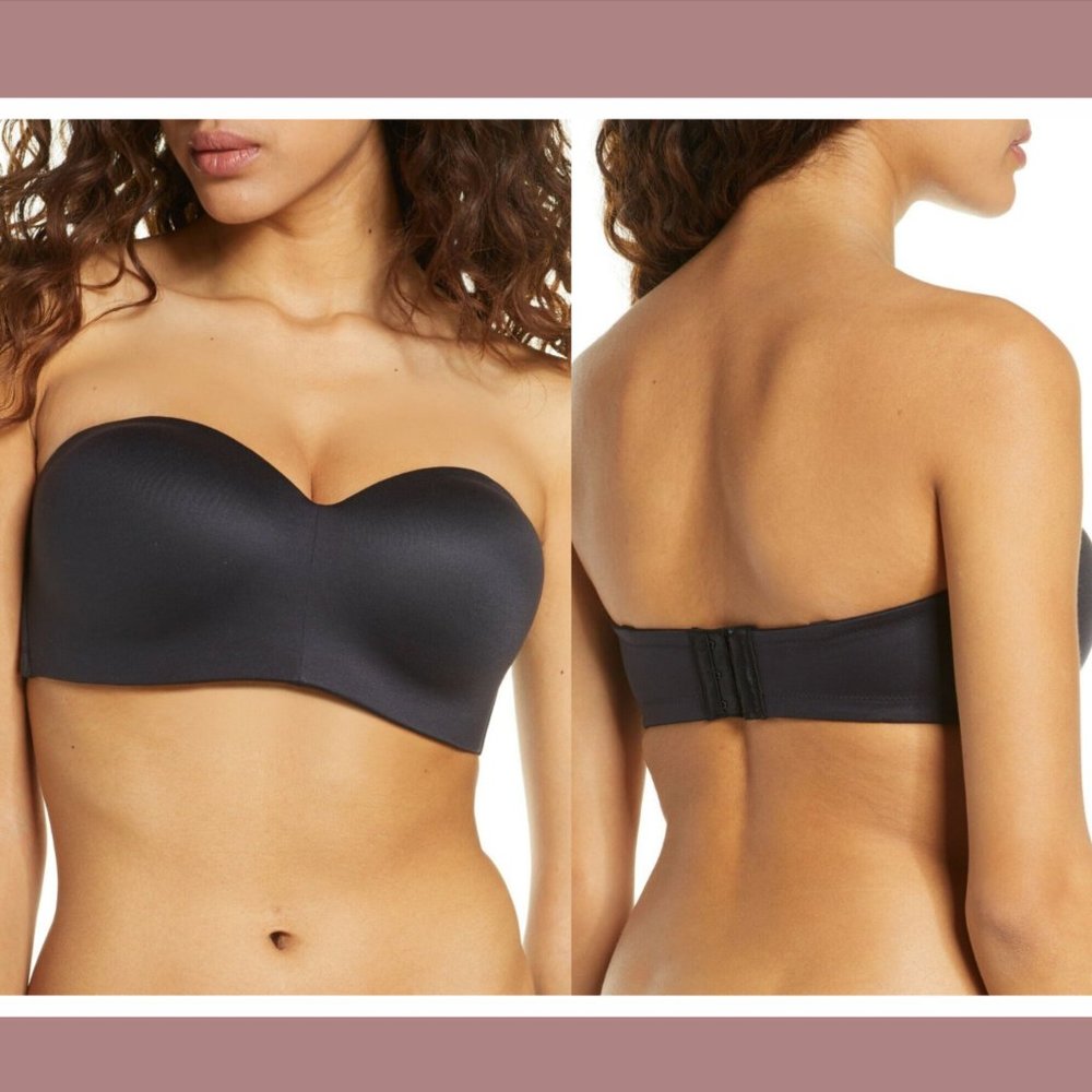 NEW $68 Wacoal [ 36DD ]‎ Staying Power Wire Free Convertible Strapless Bra Black